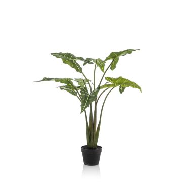 Plante artificielle Alocasia Sanderiana MUNAY en pot décoratif, vert, 120cm