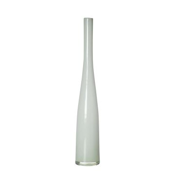 élancé Verre Vase bouteille NASTASYA, blanc, 54cm, Ø9cm élancé Verre Vase bouteille NASTASYA, blanc, 54cm, Ø9cm