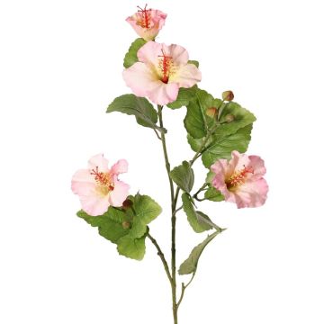Branche décorative d'hibiscus TELSIMA avec fleurs, rose clair, 80 cm Branche décorative d'hibiscus TELSIMA avec fleurs, rose clair, 80 cm