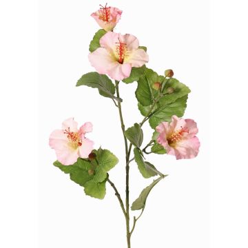 Branche décorative d'hibiscus TELSIMA avec fleurs, rose clair, 80 cm Branche décorative d'hibiscus TELSIMA avec fleurs, rose clair, 80 cm
