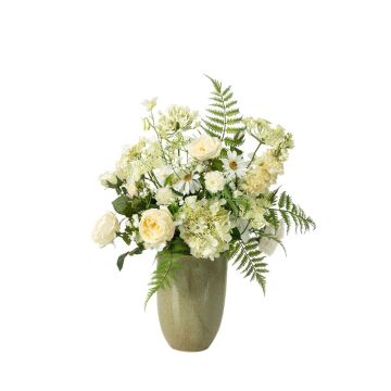 Bouquet artificiel FEME, blanc, 70cm, Ø45cm