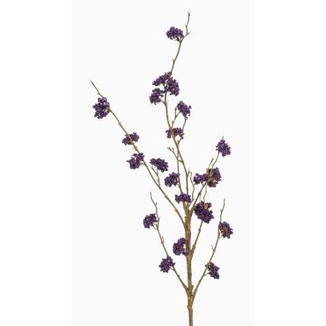 Branche artificielle Callicarpa bodinieri SILFIO avec des baies, violet foncé, 95cm