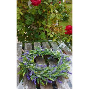 Couronne de lavande artificielle OSTERLIND, lilas, Ø30cm Couronne de lavande artificielle OSTERLIND, lilas, Ø30cm