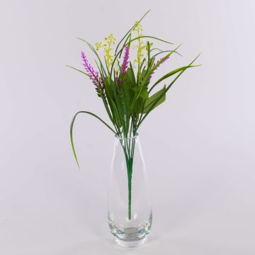 Bouquet décoratif SIVIKELO, muguet, lavande, piquet, violet-blanc, 40cm Bouquet décoratif SIVIKELO, muguet, lavande, piquet, violet-blanc, 40cm