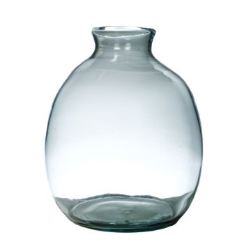 Vase décoratif NERRASITA en verre recyclé, avec rainures, transparent, 26,5cm, Ø23,5cm Vase décoratif NERRASITA en verre recyclé, avec rainures, transparent, 26,5cm, Ø23,5cm