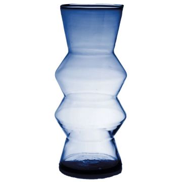 Vase décoratif ERCELINA en verre recyclé, bleu-transparent, 27cm, Ø13cm Vase décoratif ERCELINA en verre recyclé, bleu-transparent, 27cm, Ø13cm