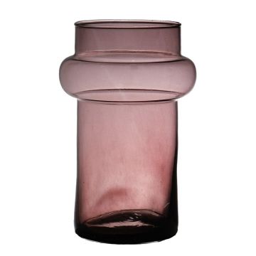 Vase à fleurs JUSTO, verre recyclé, violet-transparent, 25cm, Ø16cm