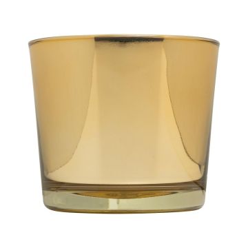 Pot de fleurs en verre ALENA SHINY, or brillant, 12,5cm, Ø14,5cm