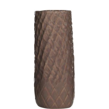 Vase décoratif DAVINE en céramique, veinures, terracotta, 28,5cm, Ø12,5cm Vase décoratif DAVINE en céramique, veinures, terracotta, 28,5cm, Ø12,5cm