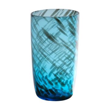 Vase décoratif MARICAR en verre, avec motif, bleu-doré-transparent, 14,5cm, Ø8cm Vase décoratif MARICAR en verre, avec motif, bleu-doré-transparent, 14,5cm, Ø8cm