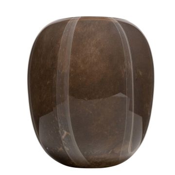 Vase à fleurs en verre ITZIAR avec motif, brun-or, 26cm, Ø22cm Vase à fleurs en verre ITZIAR avec motif, brun-or, 26cm, Ø22cm