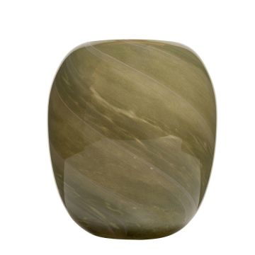 Vase à fleurs en verre ITZIAR avec motif, vert-or, 26cm, Ø22cm Vase à fleurs en verre ITZIAR avec motif, vert-or, 26cm, Ø22cm