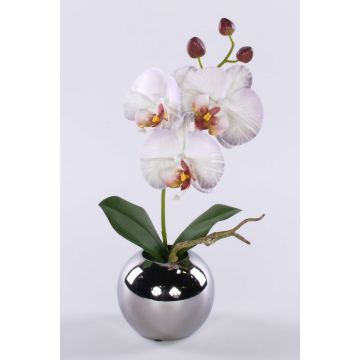 Fleur artificielle Orchidée Phalaenopsis NAPIRAI, cache-pot, blanc-lilas, 30cm Fleur artificielle Orchidée Phalaenopsis NAPIRAI, cache-pot, blanc-lilas, 30cm