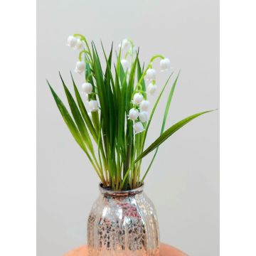 Fleur en plastique Muguet NIKISHA dans un vase en verre, blanc, 20cm Fleur en plastique Muguet NIKISHA dans un vase en verre, blanc, 20cm