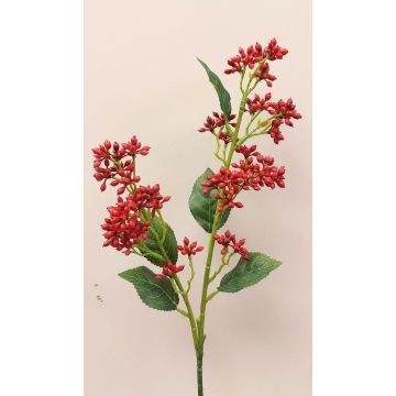 Branche de boule de neige décorative LABIBA avec des bourgeons, rouge, 60cm
