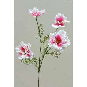 Branche de fleurs décorative Cosmos PRESTIOSA, blanc-rose, 75cm Branche de fleurs décorative Cosmos PRESTIOSA, blanc-rose, 75cm