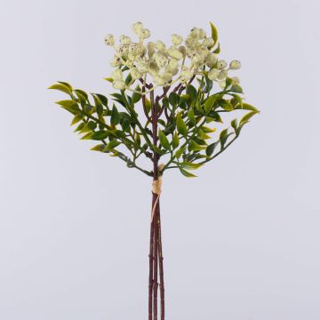 Branche de sorbier des oiseaux en plastique ELNATAN en botte, fruits, crème-blanc, 30cm Branche de sorbier des oiseaux en plastique ELNATAN en botte, fruits, crème-blanc, 30cm