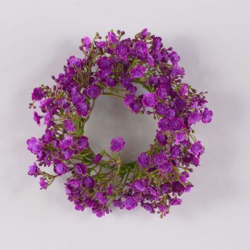 Couronne de gypsophile artificielle LITAGO, violet, Ø20cm Couronne de gypsophile artificielle LITAGO, violet, Ø20cm