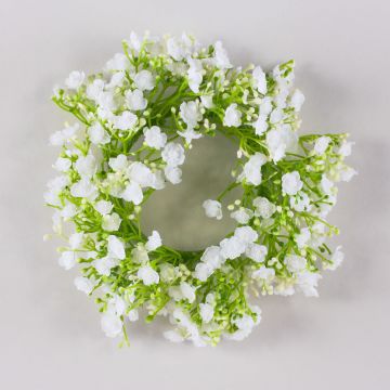 Couronne de gypsophile artificielle LITAGO, blanc, Ø20cm