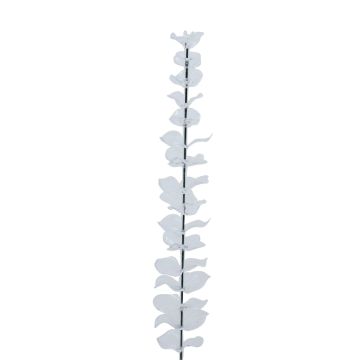 Branche d'eucalyptus en plastique GLAUCO, aspect verre, 12 pièces, transparent, 80cm