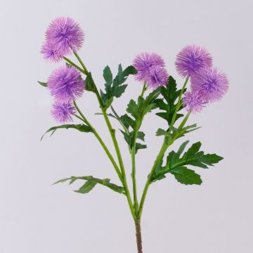 Branche fleurie artificielle Chardon boule TRAUDLINDE, lilas, 55cm