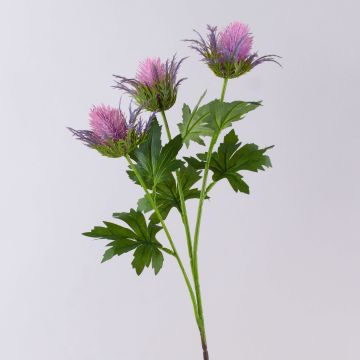 Fausse branche fleurie Eryngium ERKENHILDE, lilas, 65cm Fausse branche fleurie Eryngium ERKENHILDE, lilas, 65cm