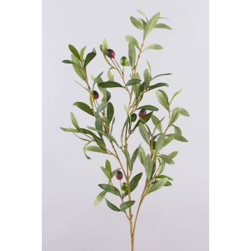 Branche d'olivier artificielle ROVUMA avec des fruits, vert, 95cm