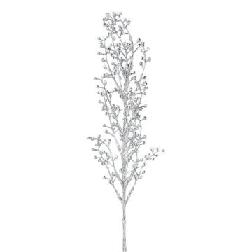 Branche décorative de gaultheria BLERTO, baies, argent, 55cm Branche décorative de gaultheria BLERTO, baies, argent, 55cm