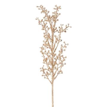 Branche décorative de gaultheria BLERTO, baies, champagne, 55cm Branche décorative de gaultheria BLERTO, baies, champagne, 55cm