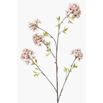 Branche artificielle de cerisier ornemental SLIRKO avec fleurs, rose clair, 115 cm
