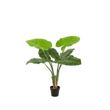 Plante artificielle Alocasia Calidora NICAS, pot décoratif, vert, 90 cm