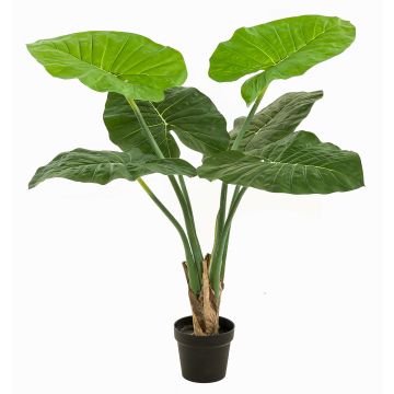 Plante artificielle Alocasia Calidora NICAS, pot décoratif, vert, 90 cm