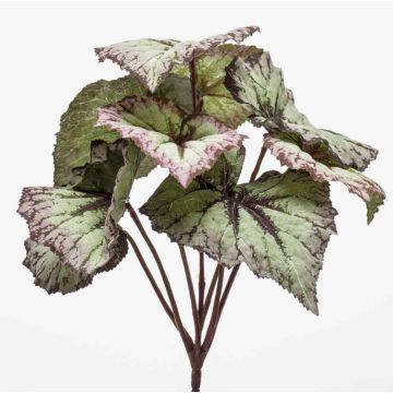 Plante artificielle : bégonia à feuilles BLAROM sur tige, Crossdoor, gris-violet, 25 cm