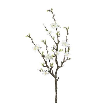 Branche de fleurs de cognassier artificielle VORLIN avec des fleurs, blanc, 75cm