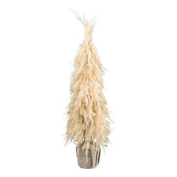 Herbe décorative herbe de la pampa pour sapin de Noël MOLFI dans un sac en jute, panicules, crème, 80cm Herbe décorative herbe de la pampa pour sapin de Noël MOLFI dans un sac en jute, panicules, crème, 80cm