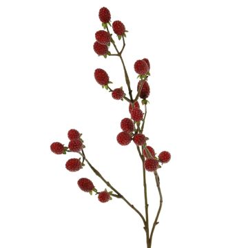 Branche décorative de mûre URUMA avec fruits, rouge, 90 cm Branche décorative de mûre URUMA avec fruits, rouge, 90 cm