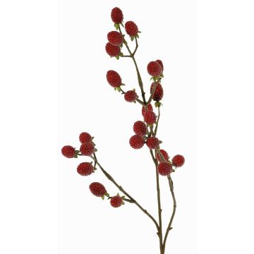 Branche décorative de mûre URUMA avec fruits, rouge, 90cm