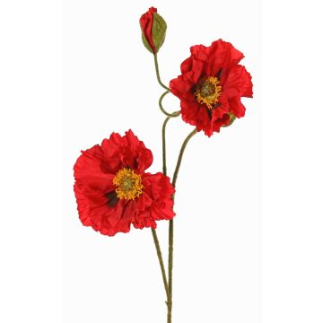 Branche de pavot artificielle PEJA, rouge, 90 cm, Ø 11-13 cm Branche de pavot artificielle PEJA, rouge, 90 cm, Ø 11-13 cm