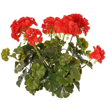 Géranium artificiel MALINA sur tige, crossdoor, rouge, 40 cm