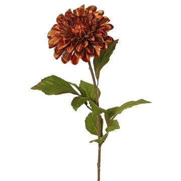 Dahlia en velours TINFAS, cuivre, 60 cm, Ø 13 cm Dahlia en velours TINFAS, cuivre, 60 cm, Ø 13 cm