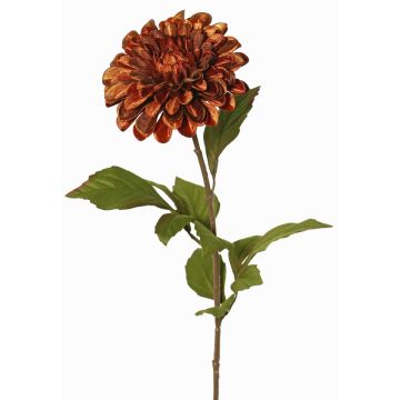 Dahlia en velours TINFAS, cuivre, 60cm, Ø13cm Dahlia en velours TINFAS, cuivre, 60cm, Ø13cm