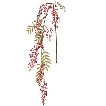 Branche de sorbier artificielle JANNAH avec fruits, rouge, 120 cm Branche de sorbier artificielle JANNAH avec fruits, rouge, 120 cm