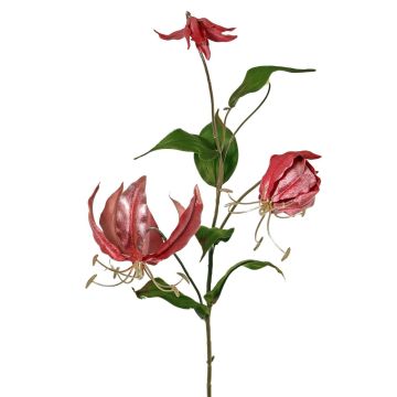 Branche de gloriosa en velours DINFAS, mauve-doré, 80 cm Branche de gloriosa en velours DINFAS, mauve-doré, 80 cm
