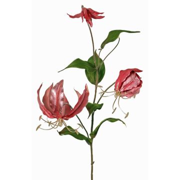 Branche de gloriosa en velours DINFAS, mauve-doré, 80cm Branche de gloriosa en velours DINFAS, mauve-doré, 80cm