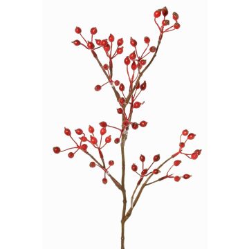 Branche décorative de rosier sauvage HIKERNO avec cynorrhodons, rouge, 60cm Branche décorative de rosier sauvage HIKERNO avec cynorrhodons, rouge, 60cm