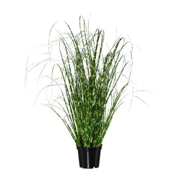 Herbe artificielle Roseau de Chine zébré FERVA, vert-jaune, 50cm