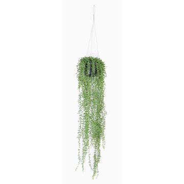 Panier suspendu avec le séneçon artificiel COSIMA, pot décoratif, vert, 70cm