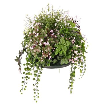 Composition florale artificielle « Impatiente » DANFIR, menthe, fougère, trèfle, blanc-vert, 50 cm, Ø 32 cm Composition florale artificielle « Impatiente » DANFIR, menthe, fougère, trèfle, blanc-vert, 50 cm, Ø 32 cm