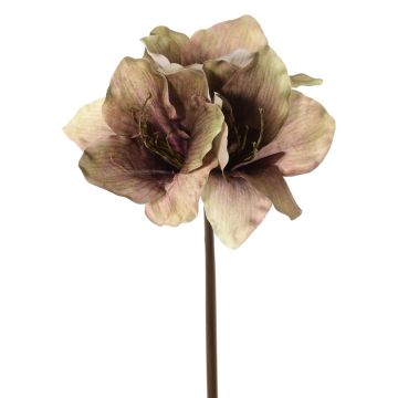 Amaryllis artificielle SARDUAN, vert-rose, 65 cm, Ø 10 cm