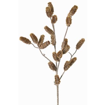 Branche de sapin décorative LONGIH avec pommes de pin, brun-blanc, 95cm Branche de sapin décorative LONGIH avec pommes de pin, brun-blanc, 95cm